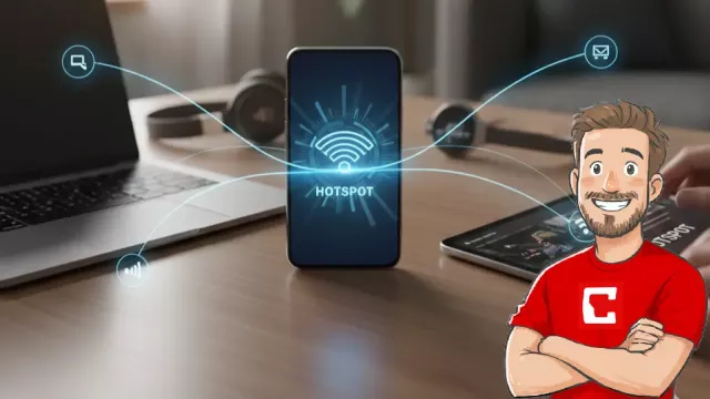 Smartphone slouží jako Wi-Fi hotspot