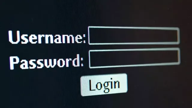 Přihlašovací formulář pro zadání jména a hesla