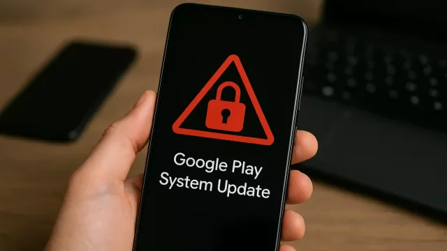 Varovný symbol na displeji smartphonu