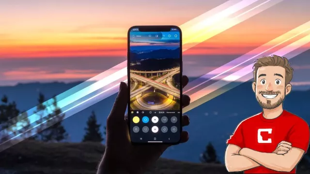 Mobilní telefon a focení pozadí