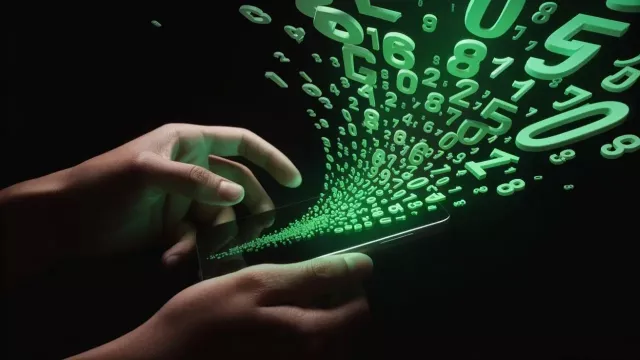 Symbolický obrázek naznačující, jak ze smartphonu unikají data