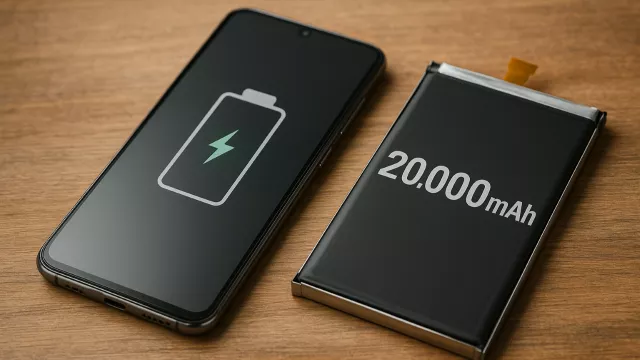 Smartphone a vedle ležící baterie