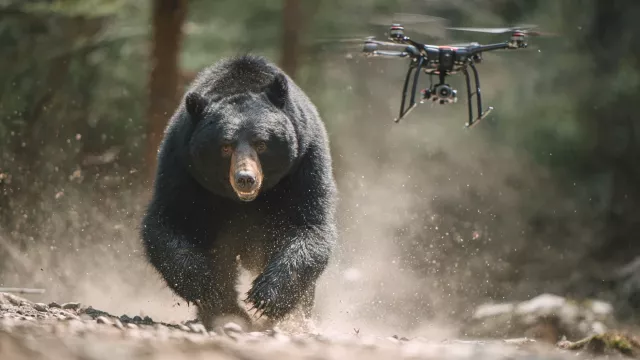 Medvěd a dron