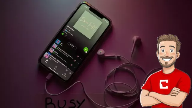 Mobilní telefon s připojenými sluchátky