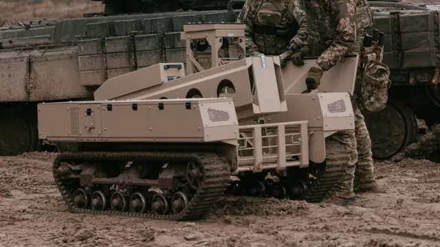 Bojový robot Tencore na ukrajinském bojišti (ilustrační foto)