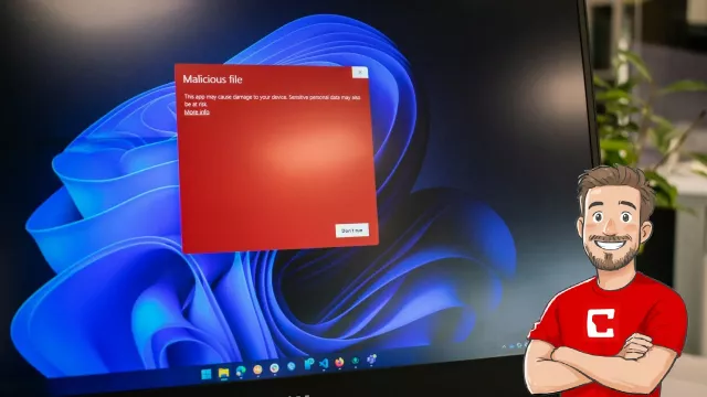 Windows 11 a upozornění na závadný soubor na obrazovce