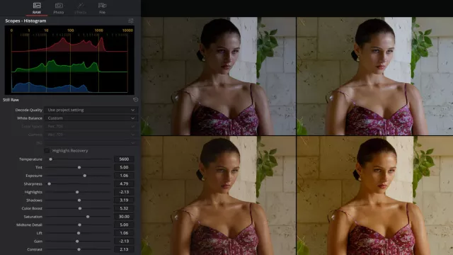 Prostředí programu DaVinci Resolve 21