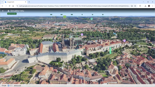 Simulátor letu přímo v prohlížeči zdarma: Google Earth otevřel virtuální nebe všem