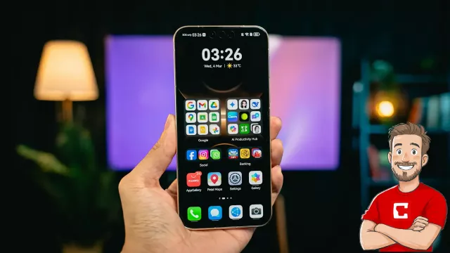 Androidový smartphone se mnoha aplikacemi