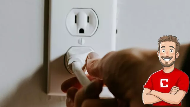 Uživatel vypojuje síťovou zástrčku ze zdi