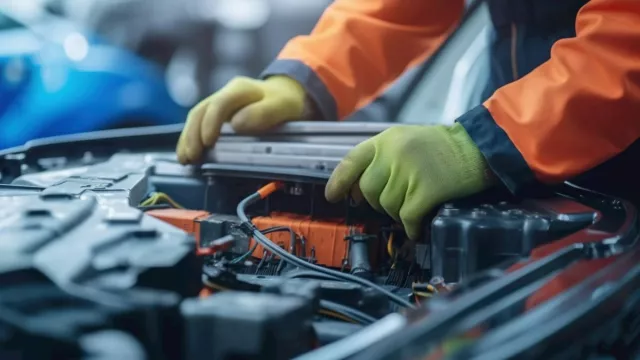 Technik opravuje motor automobilu