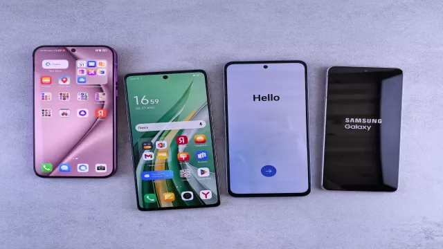 Mobilní telefony značky Samsung.