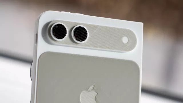 Maketa skládacího iPhonu, která byla vytištěná na 3D tiskárně.