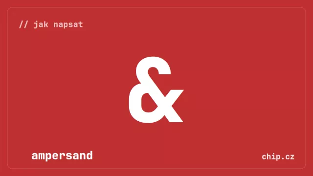 Symbol ampersandu na červeném pozadí.