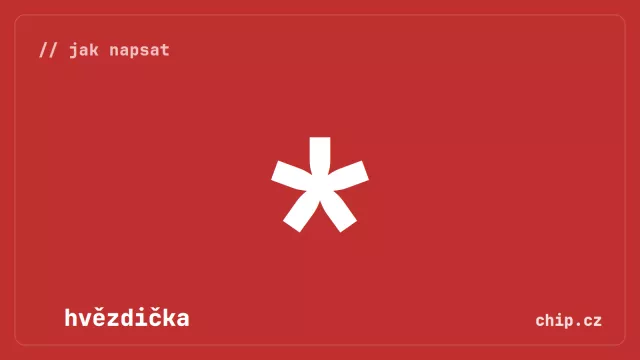Symbol hvězdičky na červeném pozadí.