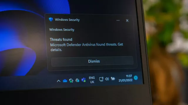 Oznámení od Microsoft Defenderu